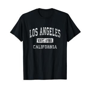Los Angeles California CA Established Sports Design T-Shirt